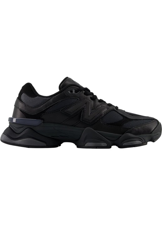 New Balance, Pantofi sport din piele cu insertii din plasa 9060, Black Grain