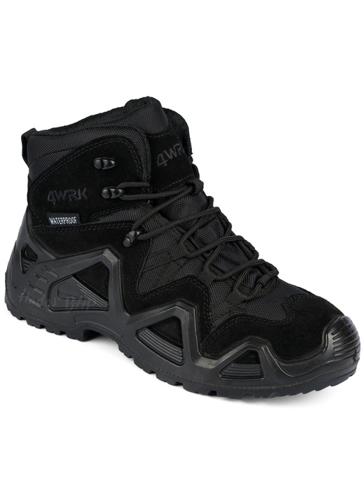 Pantofi tactici barbati HYDRA BLK, impermeabili, trekking outdoor, tip militar, ideali pentru motocicleta si lucru, rezistenti si comozi, Negru