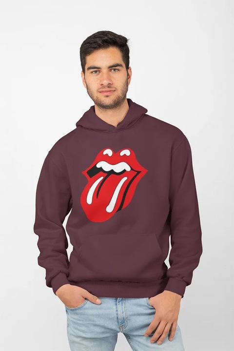 Hanorac unisex D&B ZN00003 Stones Burgundy - Marimea XL