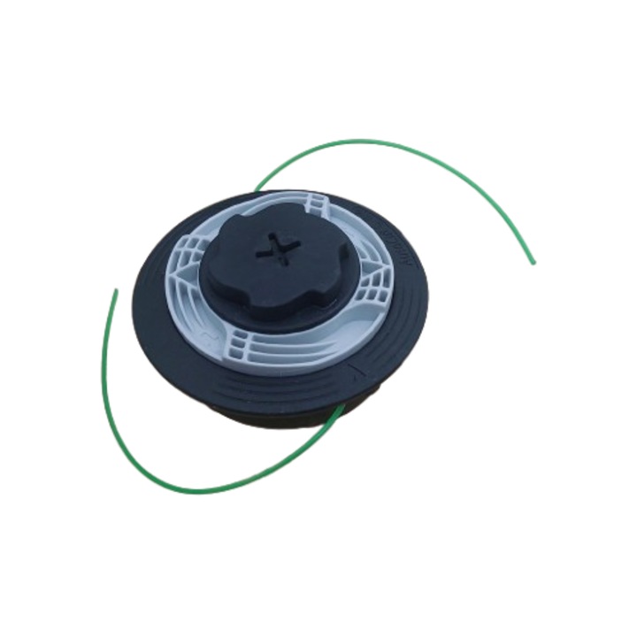 Cap tambur cu fir, mosor motocoasa Autocut C6-2, negru-gri cu buton negru