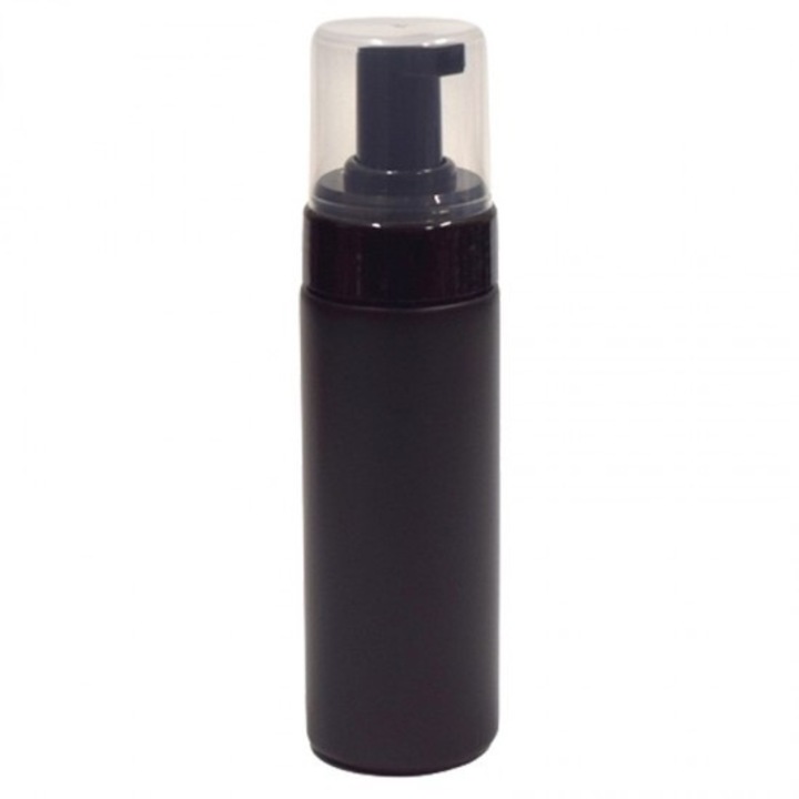 Recipient cosmetic flacon negru cu pompa spumanta, 150ml