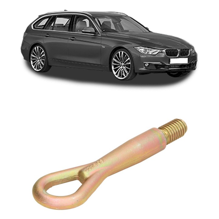 Cui carlig remorcare, tractare auto pentru BMW Seria 3 Touring (F31) 2012 - 2019, Otel, Cri-Flo, 4 Stickere