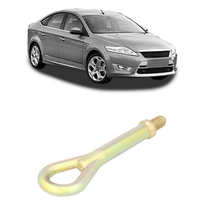 Cui carlig remorcare, tractare auto pentru FORD MONDEO IV Saloon (BA7) 2007 - 2015, Otel, Cri-Flo, 4 Stickere