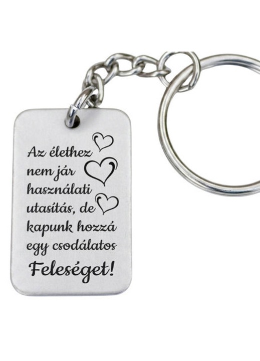 Csodálatos Feleséget acél medálos kulcstartó