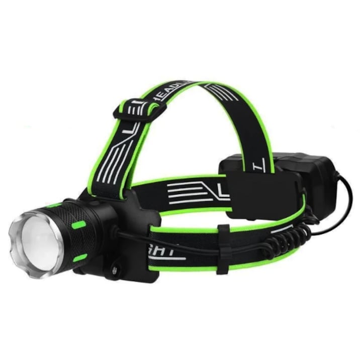 LED-es fejlámpa elemmel és BL SXB A43 30W zoom kempingezéshez és horgászathoz