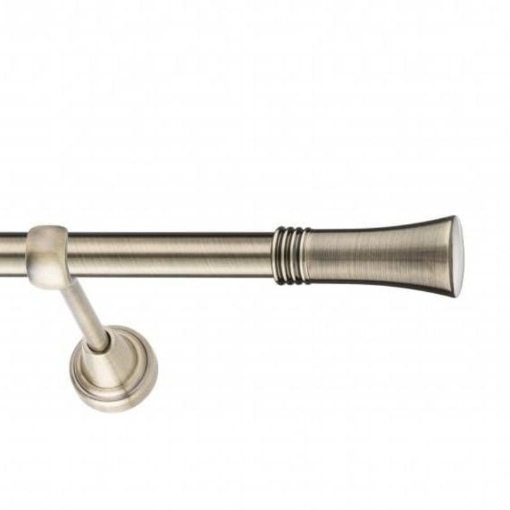 Set galerie metalica 20mm, simpla, Auriu Antic, Ahile - 200 cm