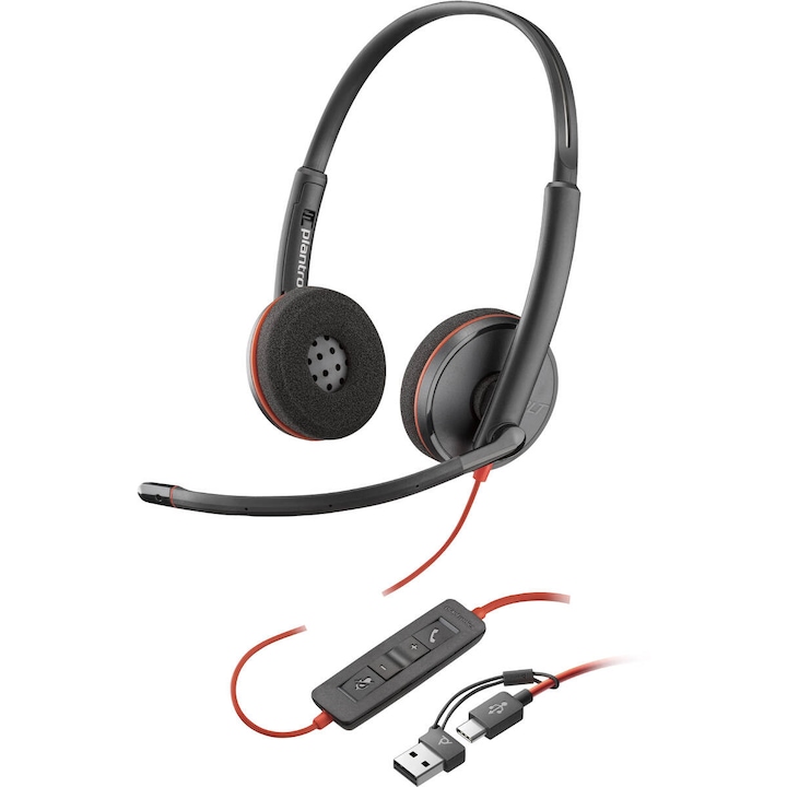 Casti PC NGS MS103MAX, cu microfon, control volum, Jack 3.5 mm, negru