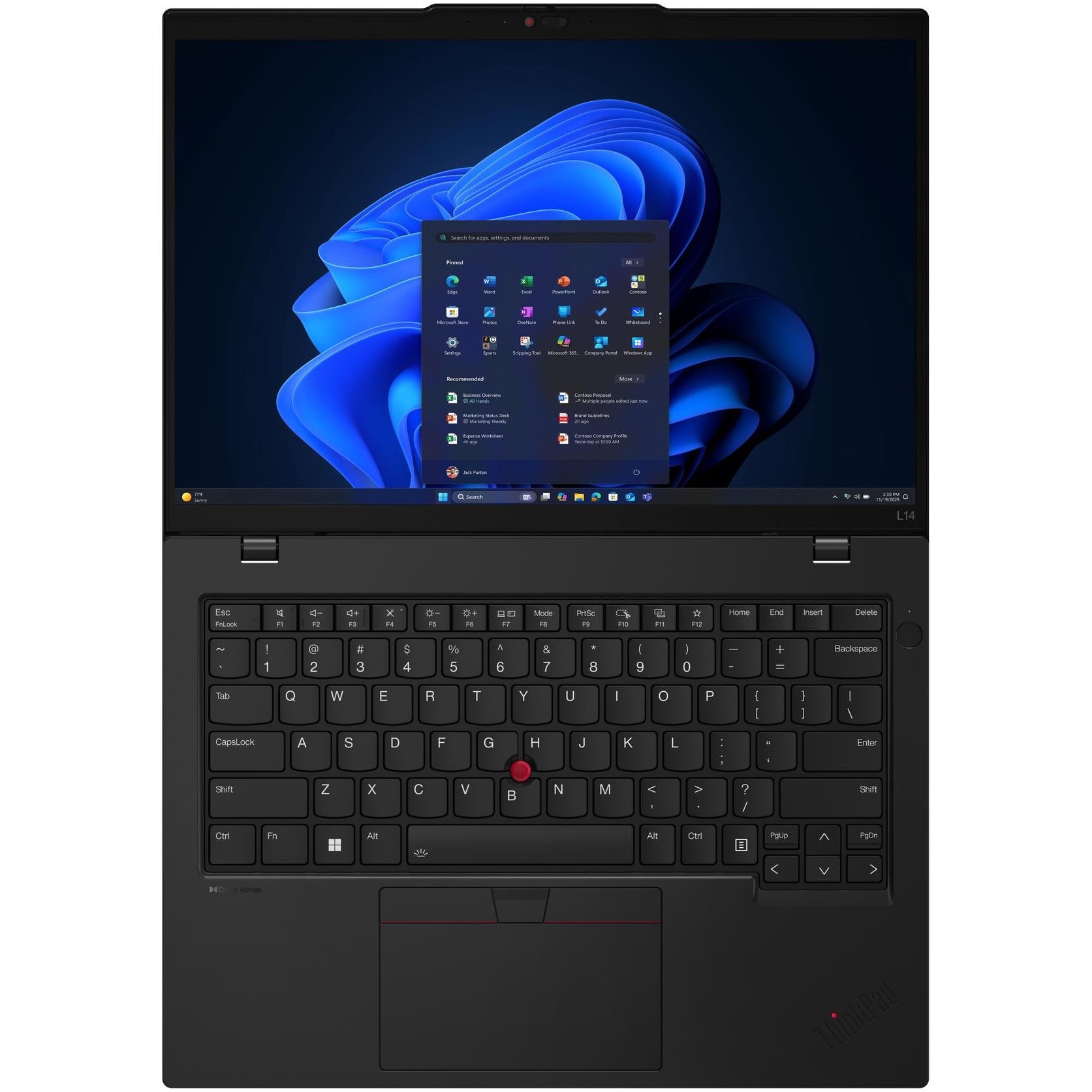Laptop Lenovo ThinkPad L14 Gen 6 cu procesor Intel® Core Ultra 5 225U pana la 4.8GHz, 14" WUXGA , IPS, 32GB DDR5 RAM, 1TB SSD, Intel® Graphics, Windows® 11 Pro, Black, 3y on-site Premium Care