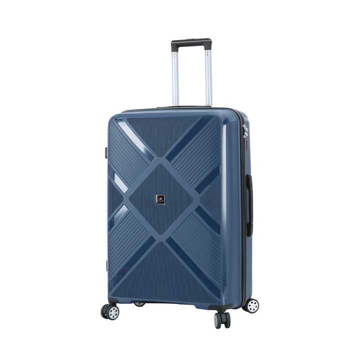 Куфар Madisson SW53103, Голям, 76x50x30 см, регистриран багаж, 100% полипропилен, заключване, 4 колела на 360°, тъмносиня