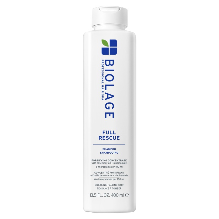 Sampon Biolage Full Rescue, impotriva caderii parului, cu ulei de rozmarin si niacinamide, 400ml