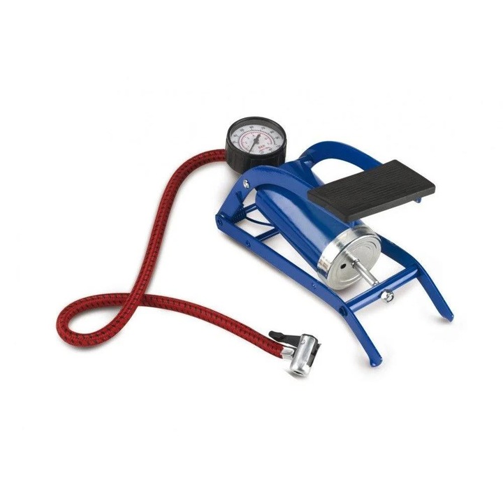 BOTTARI 24055BT lábpumpa manométerrel, fém szerkezet, kék színű