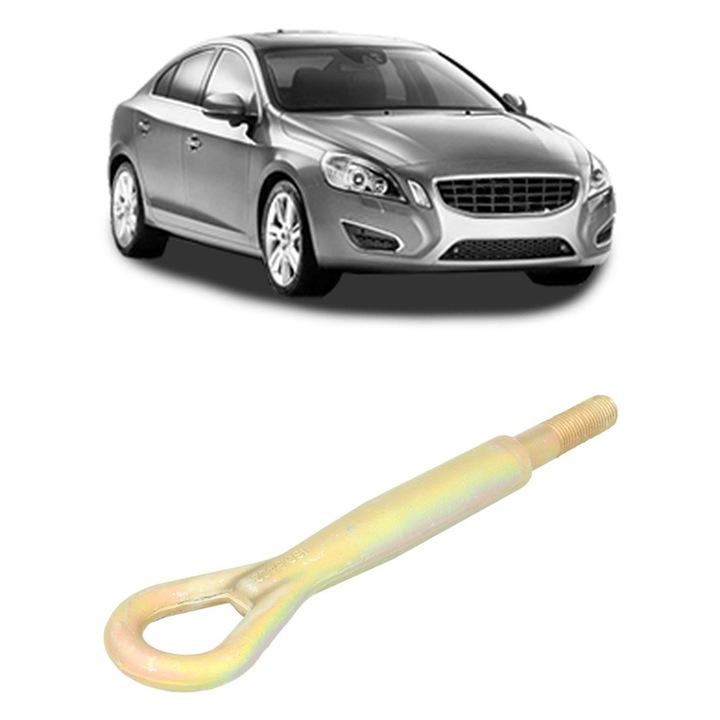 Cui carlig remorcare, tractare auto pentru VOLVO S60 II (134) 2010 - 2018, Otel, Cri-Flo, 4 Stickere