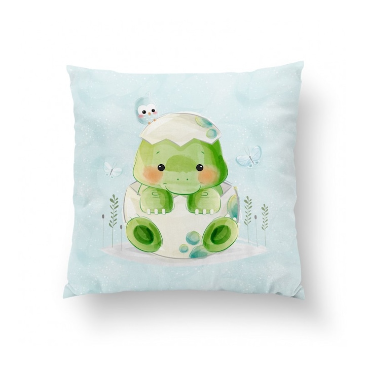 Material textil, Panou de bumbac 38x38 cm Baby dino, bumbac 100%