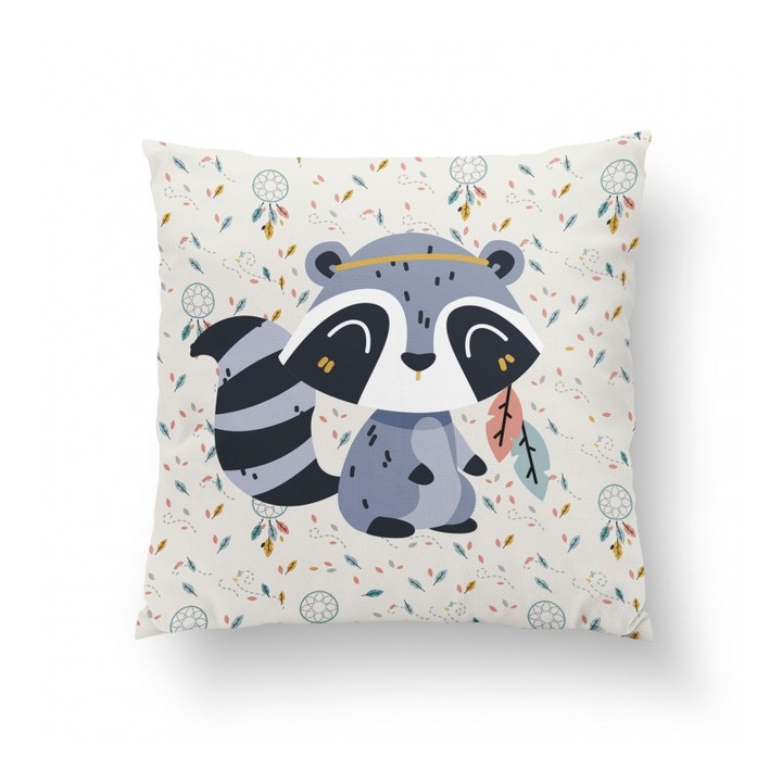 Material textil, Panou de bumbac 38x38 cm Culorile vantului Raccoon, bumbac 100%
