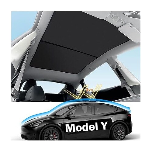 VION Tesla Model 3 2021-2023 Dakzonneschermen - Precieze Pasvorm, Volledige Verduistering (Alleen Shanghai/China Fabriek)