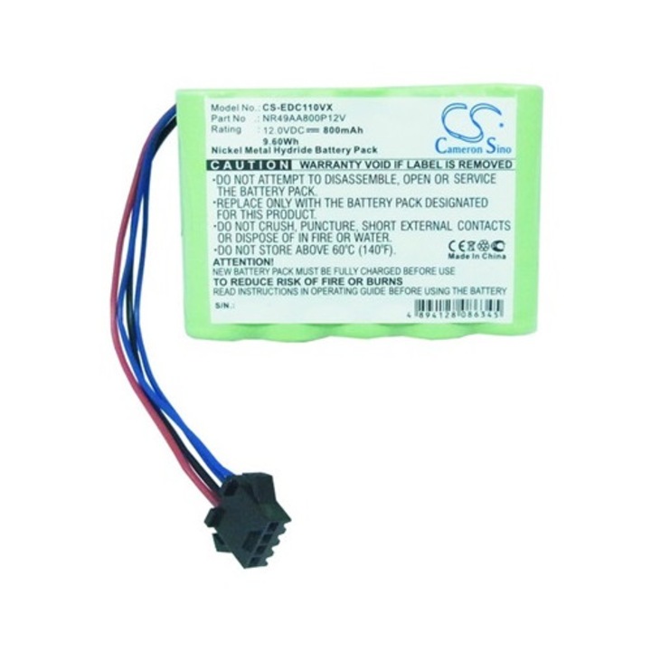 Cameron sino ni-mh akkumulátor, 12.0v, 800mAh, kompatibilis ecovacs g80090 kompatibilis-vel