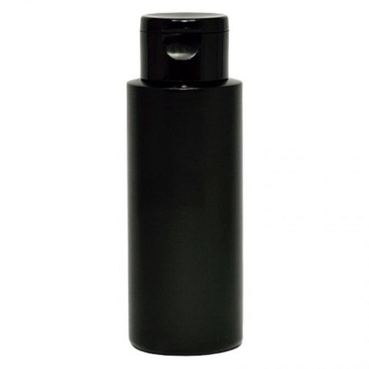Recipient cosmetic flacon negru, capac flip-top, 150ml