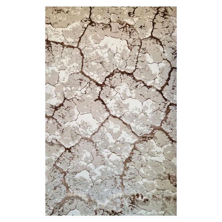Milano szőnyeg, krémszínű barna színnel, 80x150, absztrakt minta