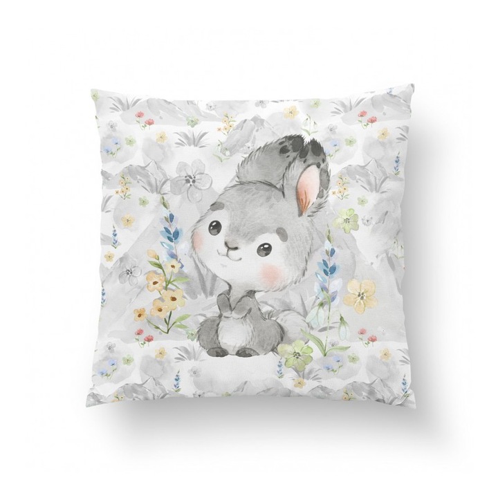 Material textil, Panou de bumbac 38x38 cm Mountain Spring: Iepure, bumbac 100%