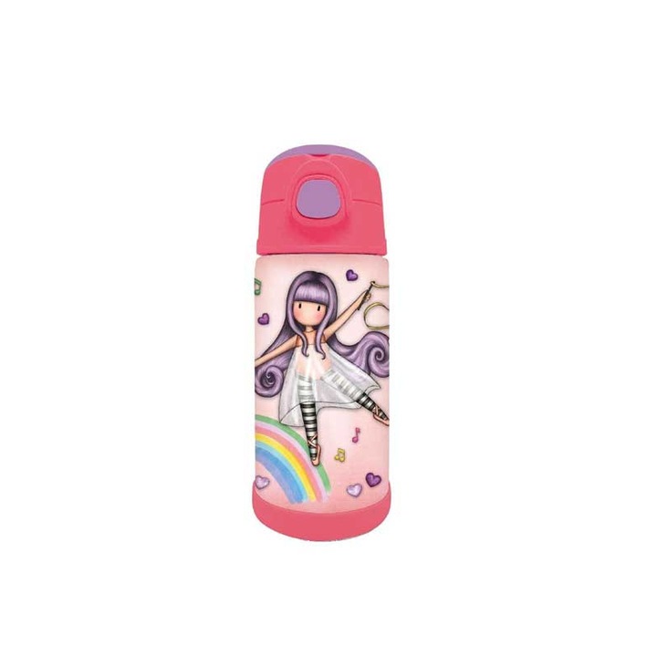 Termos Graffiti Little Dancer, inox, 450ml, roz