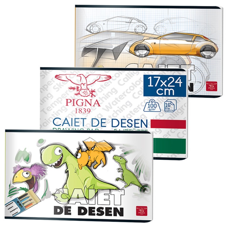 Caiet Desen 16 File 110g Pigna