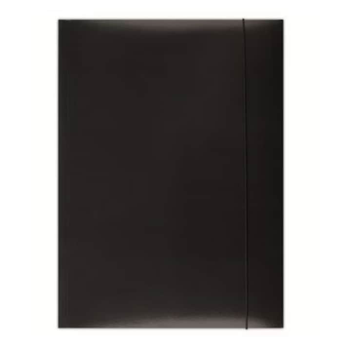 Картонена папка с ластик черна 400 гр. Fornax