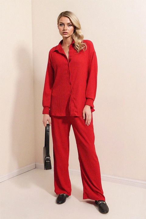 Compleu dama, HiCCUP, maneca lunga, poliester/elastan, rosu