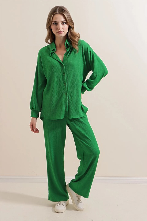 Compleu dama, HiCCUP, maneca lunga, poliester/elastan, verde