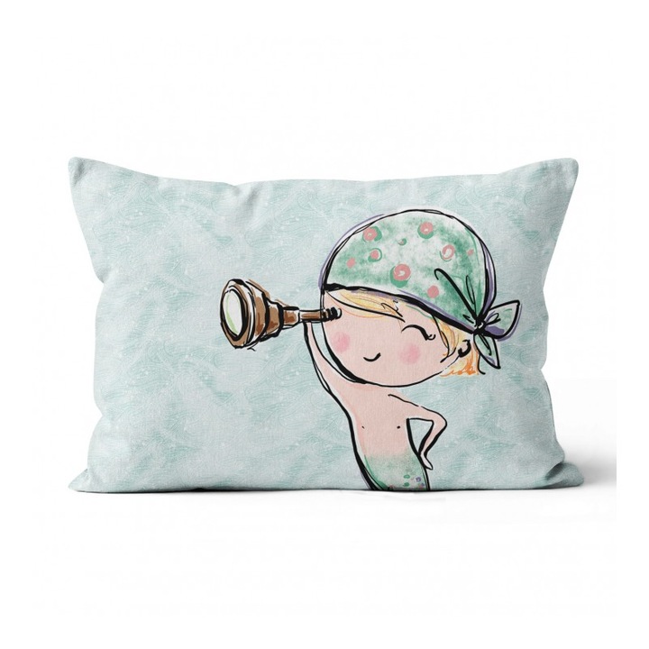 Material textil, Panou de bumbac 50x50 cm Panou larg L: Baiat cu un telescop, bumbac 100%