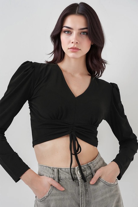 Bluza dama, HiCCUP, Negru, Elastan/Poliester