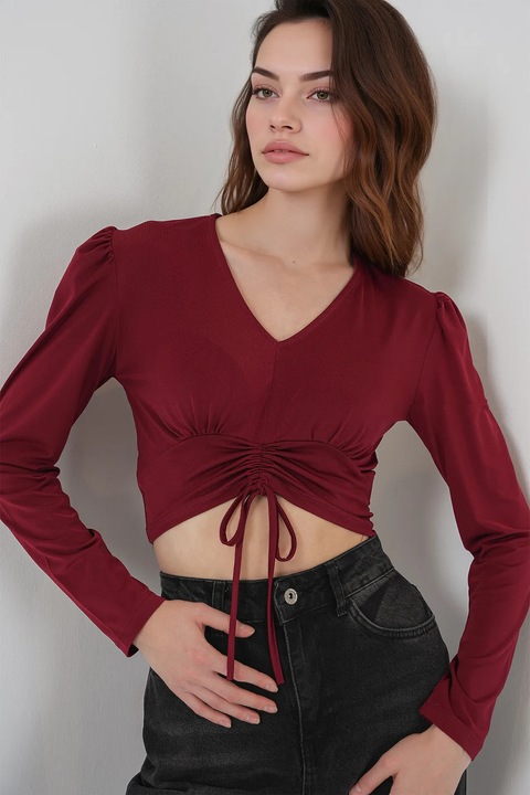 Bluza pentru dama, HiCCUP, Poliester/Elastan, Rosu
