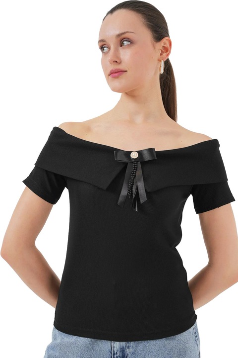 Дамска тениска, HiCCUP, Черна, Джърси