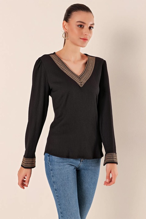 Bluza pentru dama, HiCCUP, Negru, Poliester/Lycra