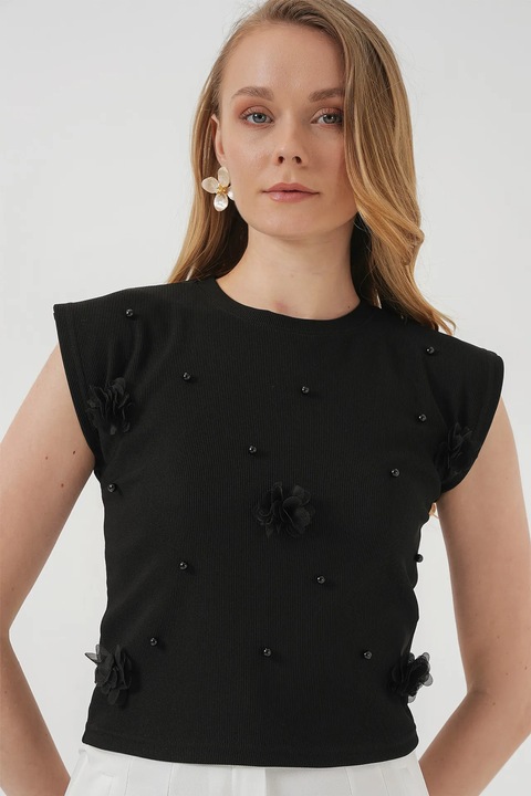 Top dama, HiCCUP, Poliester, Negru