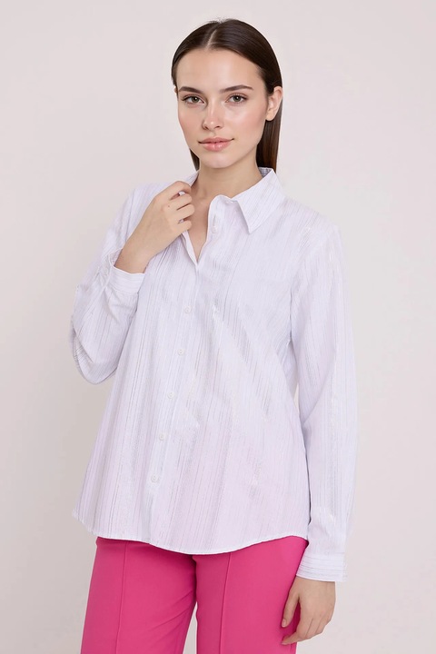 Camasa dama din crep, HiCCUP BDART, din poliester, alb