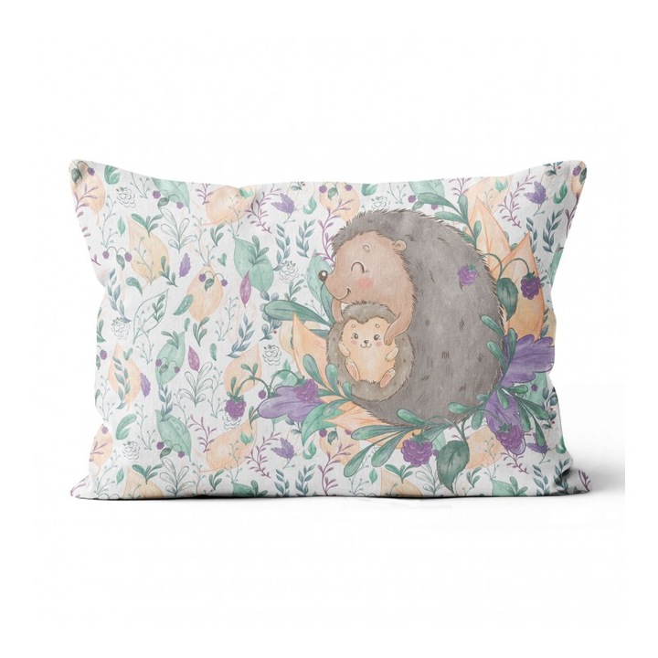 Material textil, Panou de bumbac 50x50 cm Panou lat L: mama si pui de arici, bumbac 100%