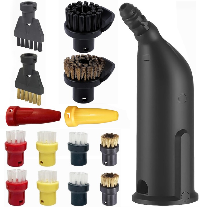 Set 15 Accesorii Pentru Curatatoare Cu Aburi, Curatare Eficienta A Murdariei Din Diverse Crapaturi Si Colturi Inaccesibile, Pentru Curatarea Marginii Colturilor Cusaturii, Multifunctionale