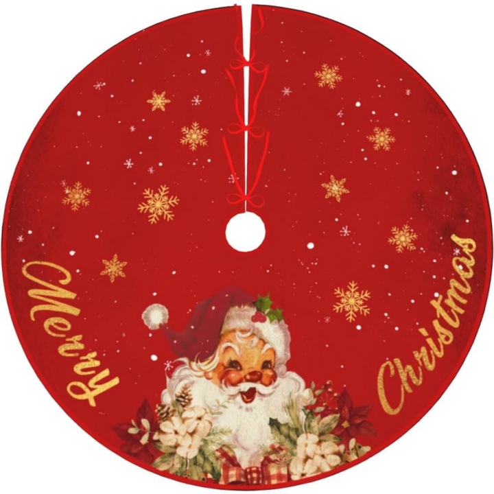 Covoras Craciun cu tematica de 90 cm potrivit pentru decorarea evenimentelor festive in interior si in exterior, Mos Craciun
