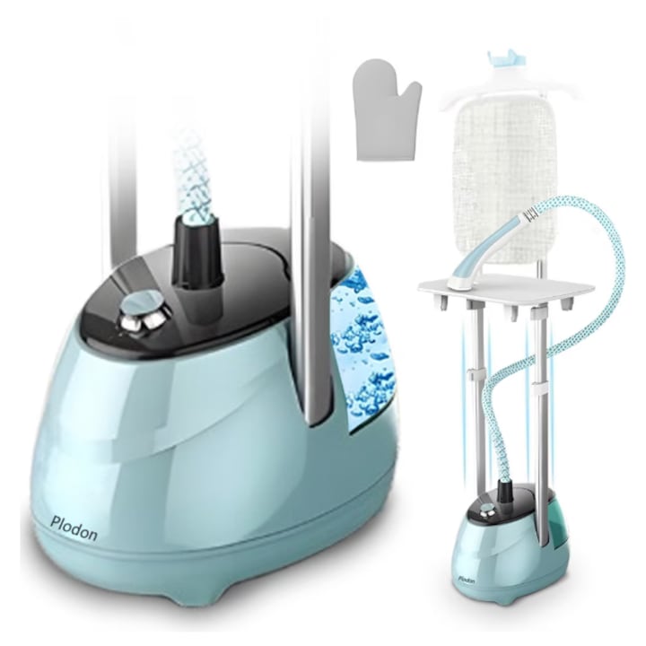 Вертикална парна ютия Lehnedar, 1800W, 1.8L, 10 нива на пара, Син