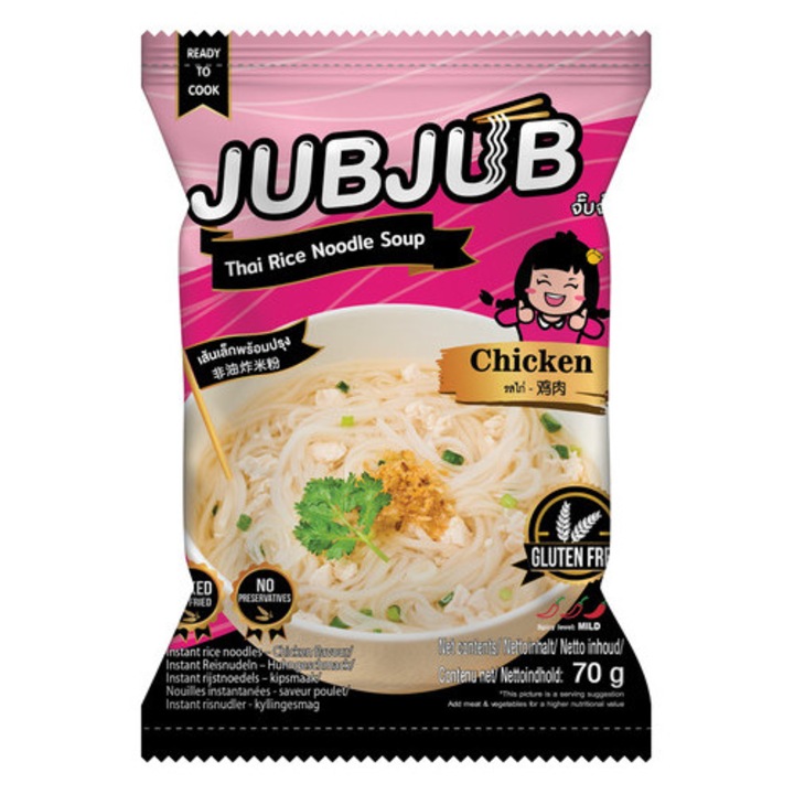 JUBJUB Supa instant cu Taitei din Orez cu Pui