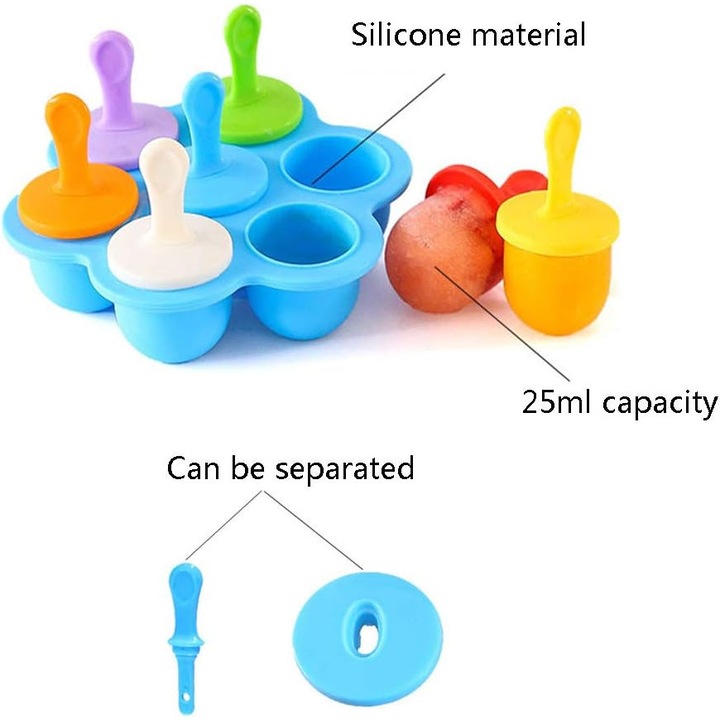 Forme Mini Inghetata, Popsicle, Silicon, Copii, Iaurt, Fructe