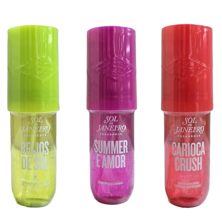 Комплект парфюмирани спрейове за тяло, Sol de Janeiro, Нови модели, 3 x 90 ml