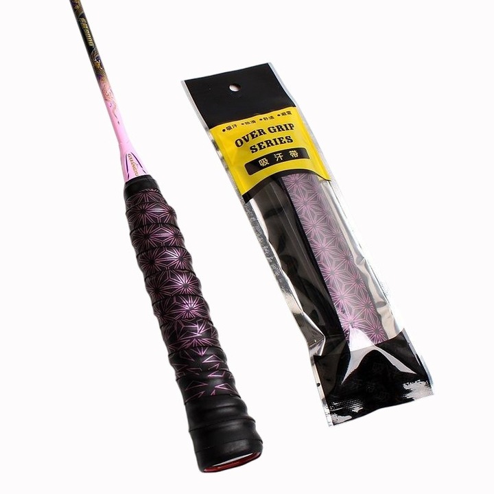 Overgrip tenis, 110cm x 2.5cm, violet, absorbanta de transpiratie, anti-alunecare
