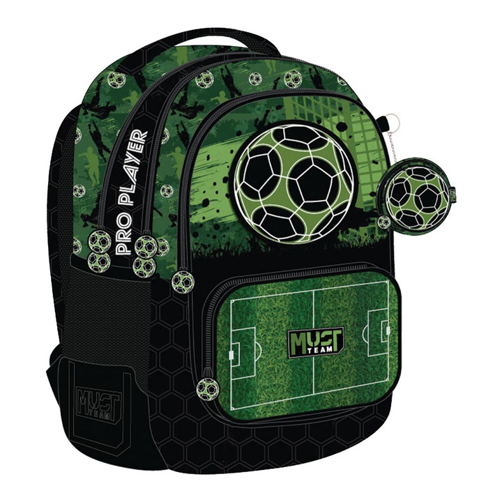 Rucsac Pro Player cu 3 fermoare, 43x32x18