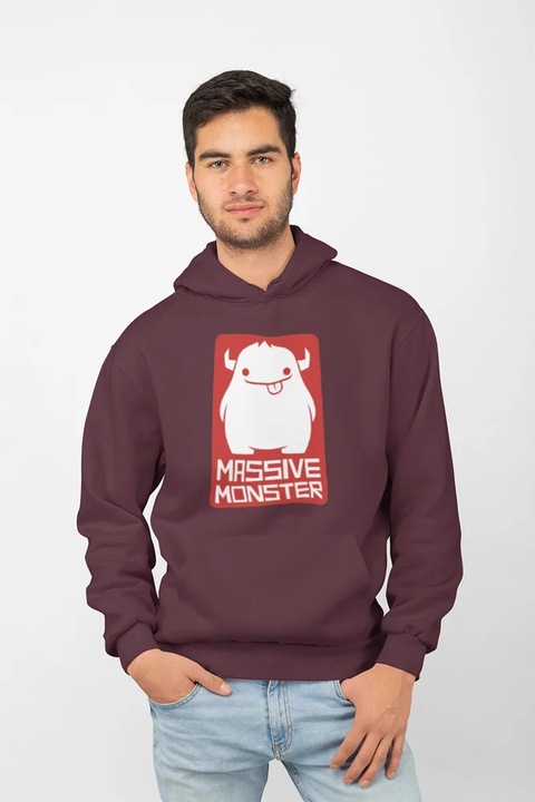 Hanorac unisex D&B EB00024 Monster Burgundy - Marimea 3XL