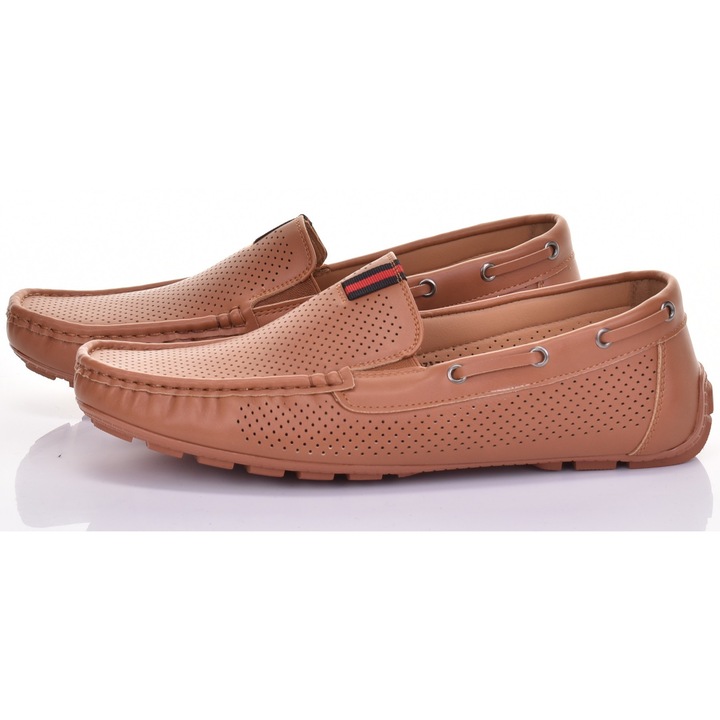 Мъжки мокасини Martinus, ежедневни, дишащи, кафяви, екокожа