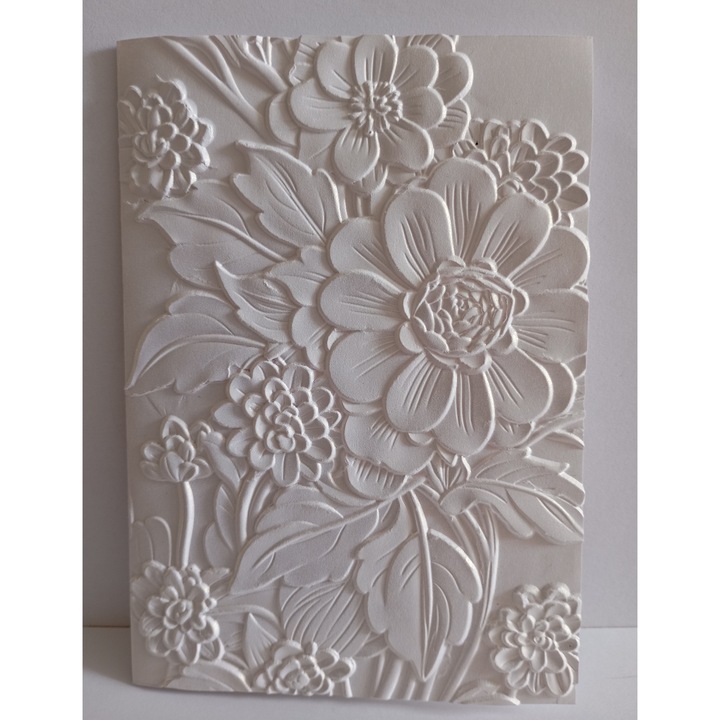 Felicitari embosate,3D, flori, multicolor, 10.5x15cm