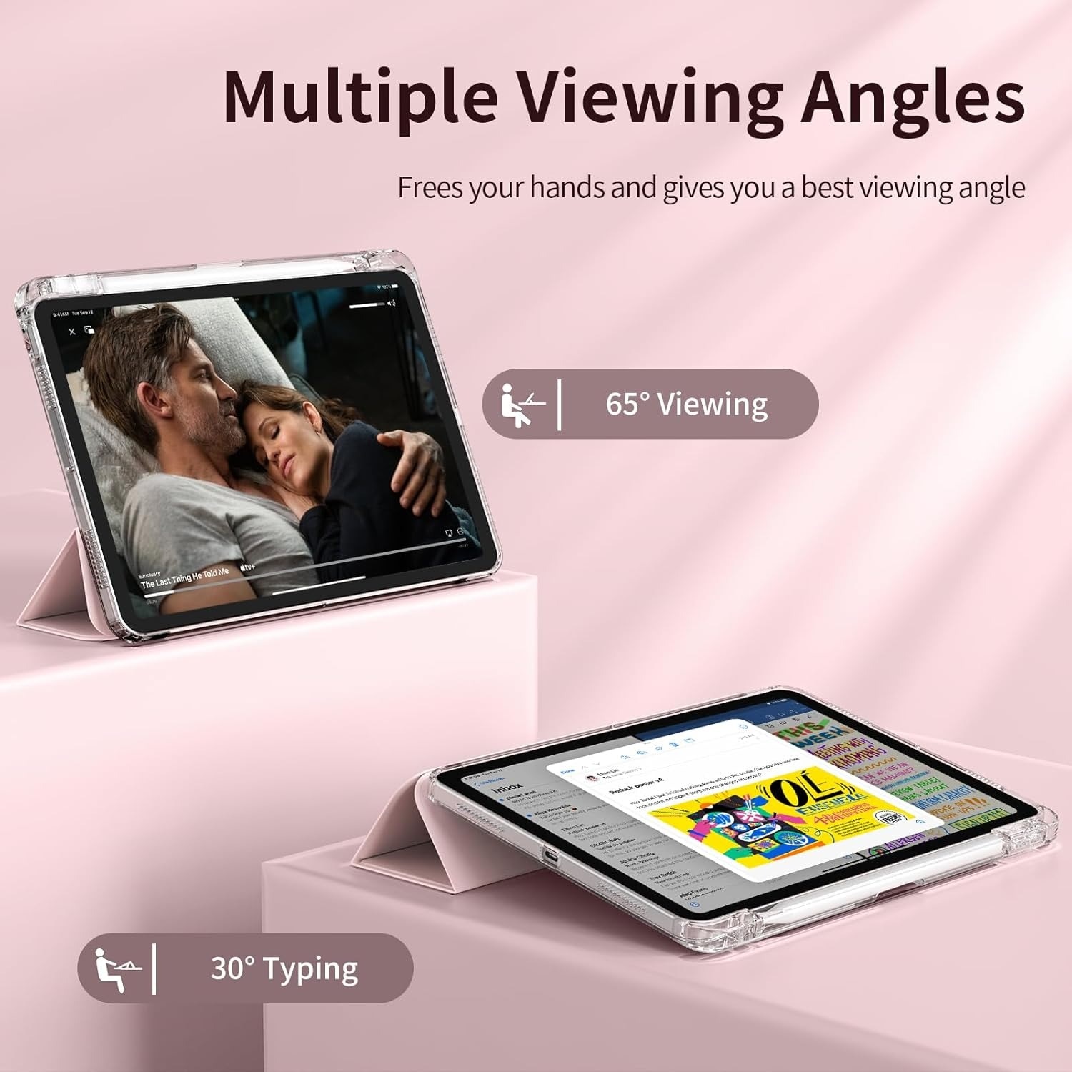 Husa protectie tablete, Rezistenta la socuri, Pentru iPad iPad 10th/11th Generation (10.9/11 Inch) Roz