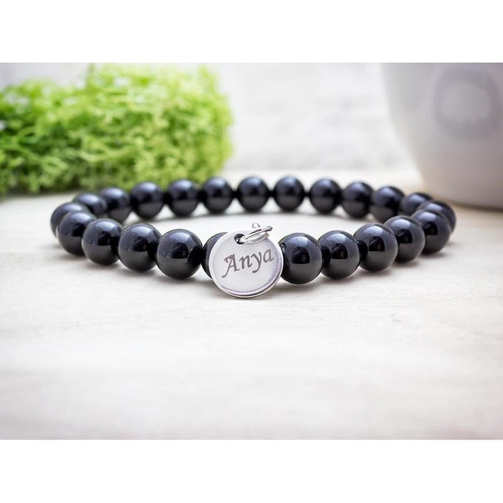 Anya védelme ónix ásvány karkötő