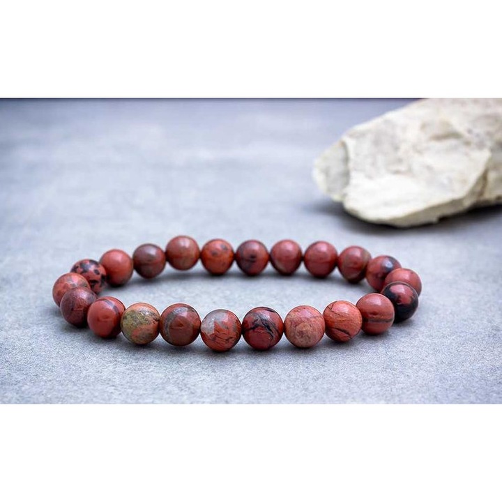 Vörös jáspis ásvány karkötő